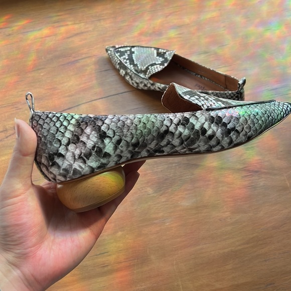 COPY - Jeffrey Campbell snakeskin leather pointed toe wood heel, size 7, nwot - Picture 4 of 7